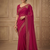 new designer rani pink dimond work saree 