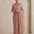 fancy designer pink stone with zari work saree