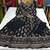 Black cotton floral printed ethnic kurta set with dupatta