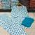 Blue cotton floral printed ethnic kurta set with dupatta