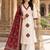 Off-white cotton printed patch work ethnic kurta set with dupatta