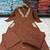 Brown cotton embroidered thread work ethnic kurta set with dupatta