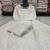 White cotton plain chikankari long kurta with dupatta