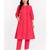 Solid pleated kurti set