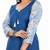 Teal blue kurtie plazo set