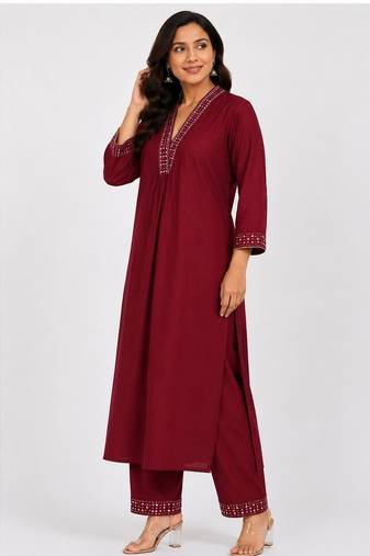Meroon kurti set