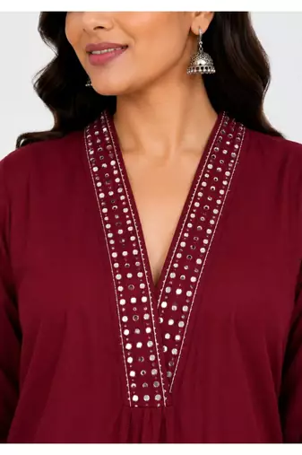 Meroon kurti set