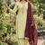 green meroon duptta set