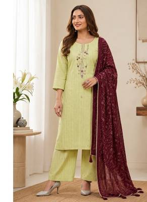 green meroon duptta set 2
