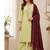 green meroon duptta set
