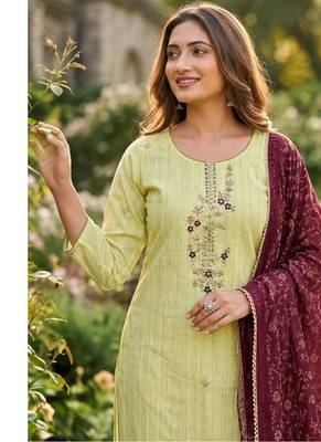 green meroon duptta set 3