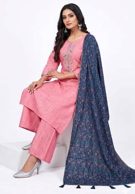 Pink blue duppta set 2