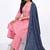 Pink blue duppta set