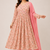 Pink printed nayra cut set