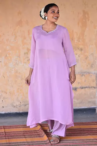 Onion pink kurti set