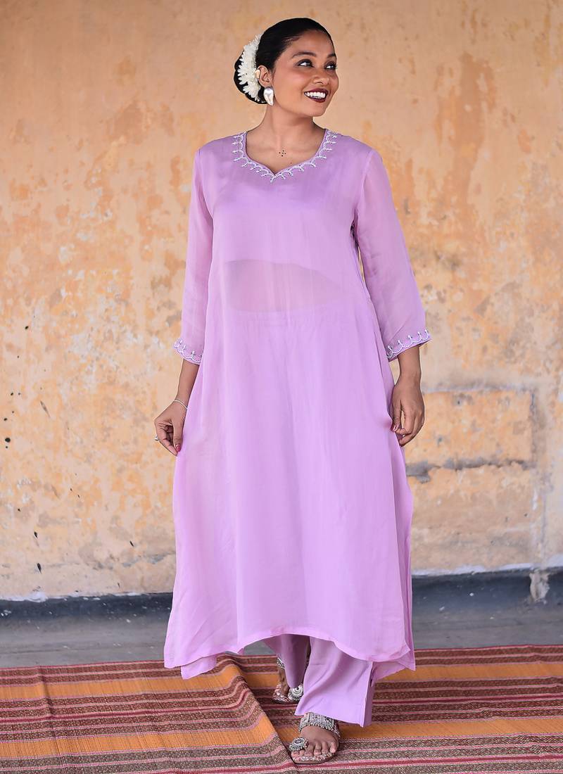 Onion pink kurti set