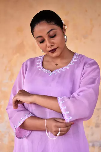 Onion pink kurti set