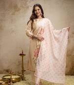  Soft Aasam Printed Work Straight Shape Kurta Pant and Dupatta Set
