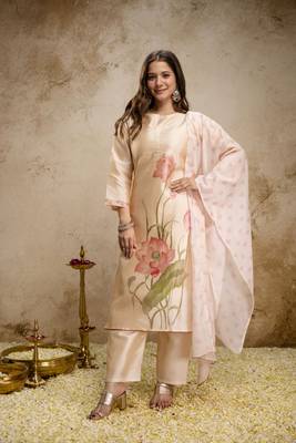  Soft Aasam Printed Work Straight Shape Kurta Pant and Dupatta Set 5