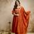  Vichitra Silk Embroidery Work Flared Shape Anarkali Pant and Dupatta Set