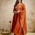  Vichitra Silk Embroidery Work Flared Shape Anarkali Pant and Dupatta Set