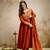  Vichitra Silk Embroidery Work Flared Shape Anarkali Pant and Dupatta Set