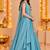 Aqua Blue Embroidered Art Silk Lehenga Choli with Dupatta