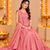 Coral Pink Embroidered Art Silk Lehenga Choli with Dupatta