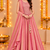 Coral Pink Embroidered Art Silk Lehenga Choli with Dupatta
