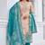 beige color shimmer cotton linen fabric designer ethnic ceremonial suit for ethnic looks