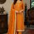 mustard color smart and ethnic jam cotton fabric beautiful ceremonial suit for girls
