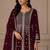 Maroon color georgette fabric beautiful ceremonial palazzo suit for girls