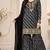 Black color georgette fabric designer embroidery work ceremonial sharara dress for girls