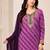 Purple color georgette fabric designer embroidery work ceremonial sharara dress for girls
