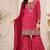 Red color georgette fabric designer embroidery work ceremonial sharara dress for girls