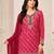 Red color georgette fabric designer embroidery work ceremonial sharara dress for girls