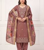 maroon color smart and ethnic cotton  fabric elegant salwar kameez for girls