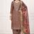 brown color smart and ethnic cotton  fabric elegant salwar kameez for girls