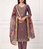 purple color smart and ethnic cotton  fabric elegant salwar kameez for girls