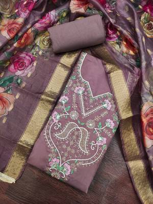 purple color smart and ethnic cotton  fabric elegant salwar kameez for girls 3