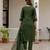 Green color viscose silk fabric embroidered work kurta set