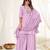 Lavender color viscose roman silk readymade suit for ethnic rich looks