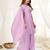 Lavender color viscose roman silk readymade suit for ethnic rich looks