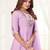 Lavender color viscose roman silk readymade suit for ethnic rich looks