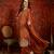 Rust color smart and ethnic silk fabric embroidered partywear suit