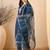 Blue color smart and fancy silk blend embroidered readymade salwar kameez