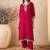 Pink color smart and fancy silk blend embroidered readymade salwar kameez