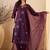 Dark purple color smart and fancy silk blend embroidered readymade salwar kameez