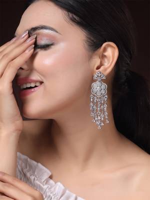 American diamond ad earrings for women | party wear jewellery 1