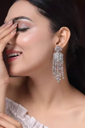 American diamond ad earrings for women | party wear jewellery